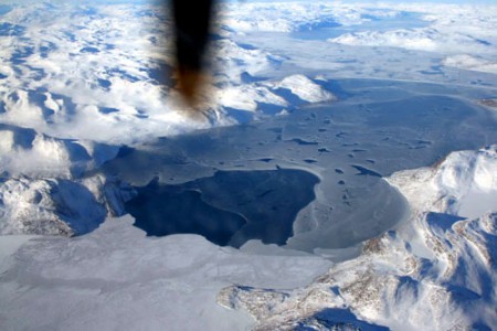 volo tra Kangerlussuaq e Ilulissat - il pack inizia a rompersi